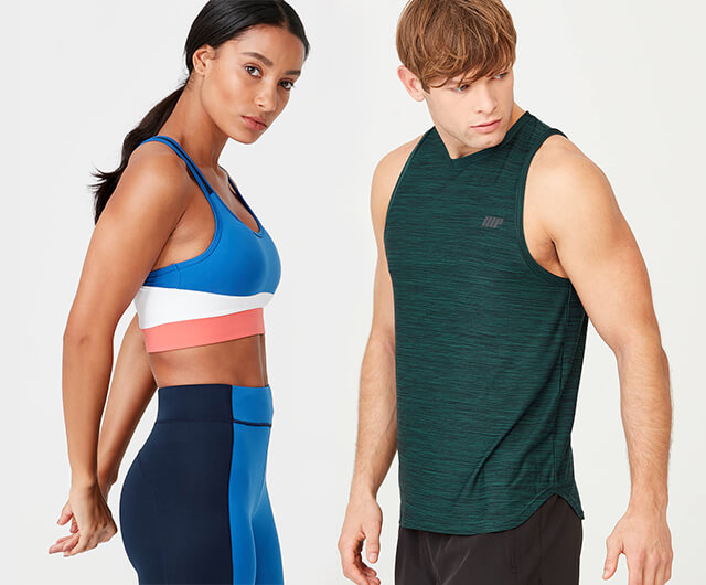 A group of people wearing different styles of clothing from MP Activewear.