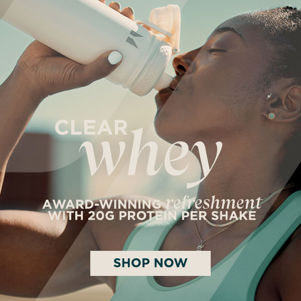 Clear Whey. Winner of the ''Best Protein Powder/Shake’' in the European Specialist Sports Nutrition Awards 2022.