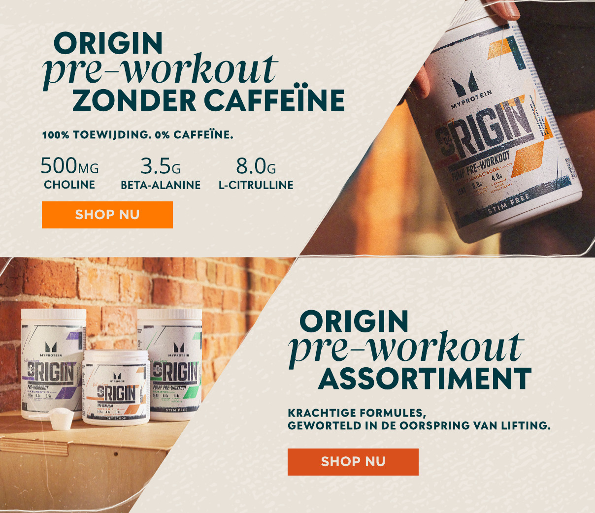 Ontdek ons nieuwe Origin preworkout gamma! 👀💪 Myprotein