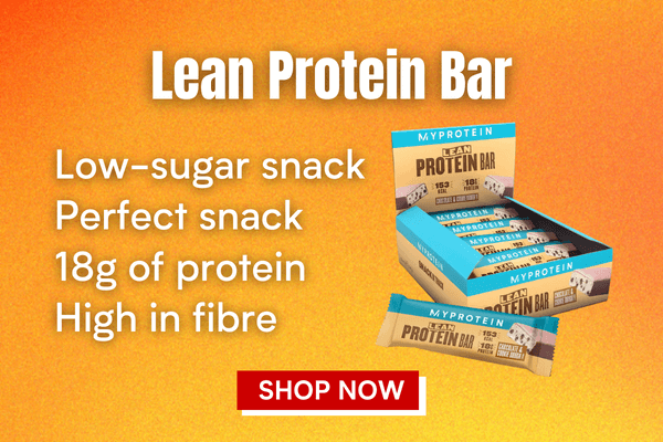Lean Protein Bar Low-sugar snack Perfect snack 18g of protein High in fibre SHOP NOW I 