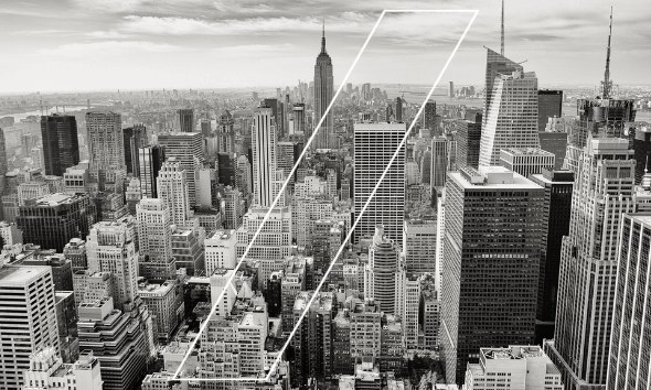 NYC Myprotein Campaign Greyscale Skyline