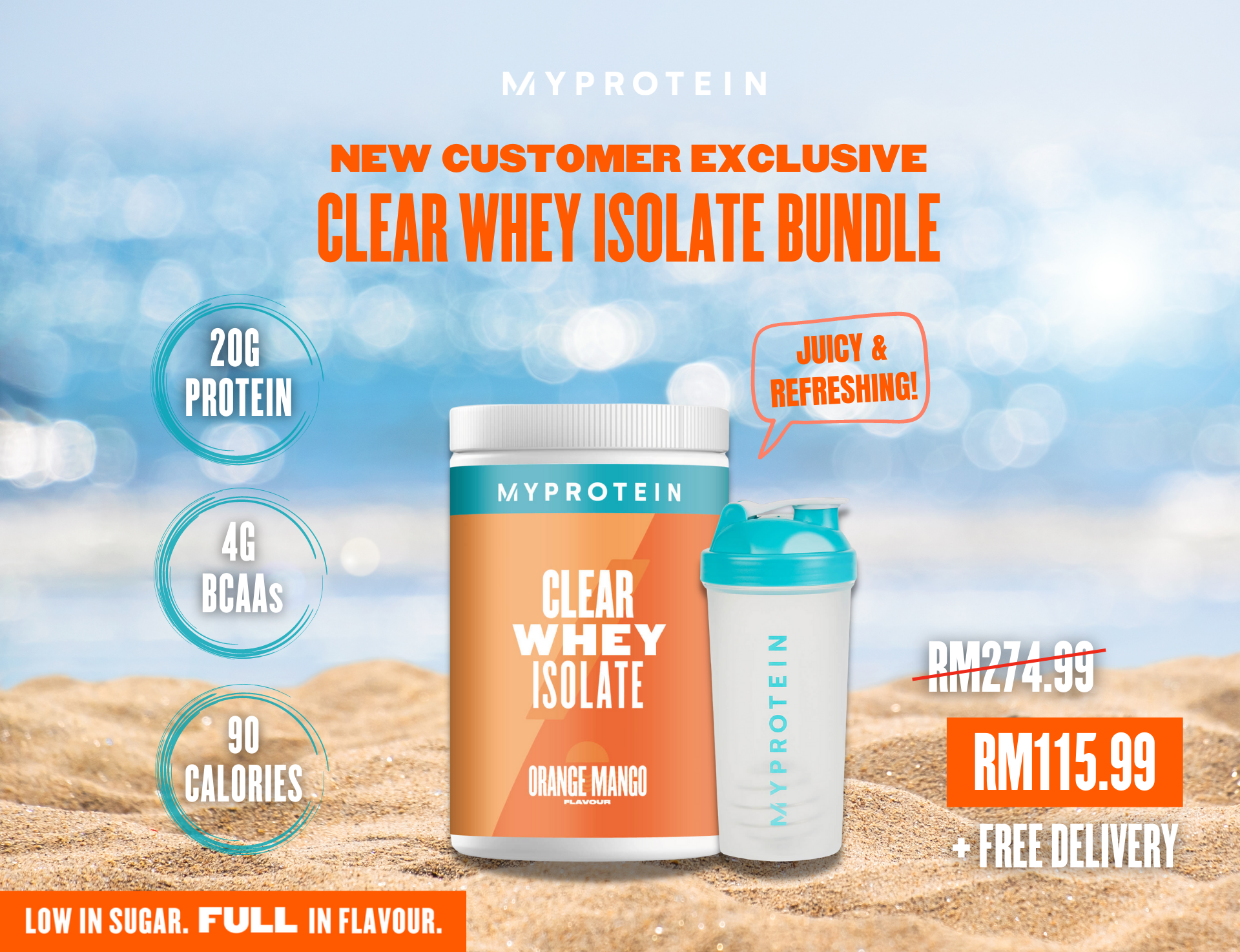 RM115.99 + Free Delivery Clear Whey New Customer Bundle