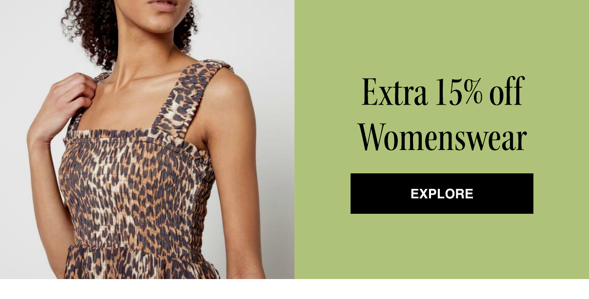 Extra 15% off womenswear