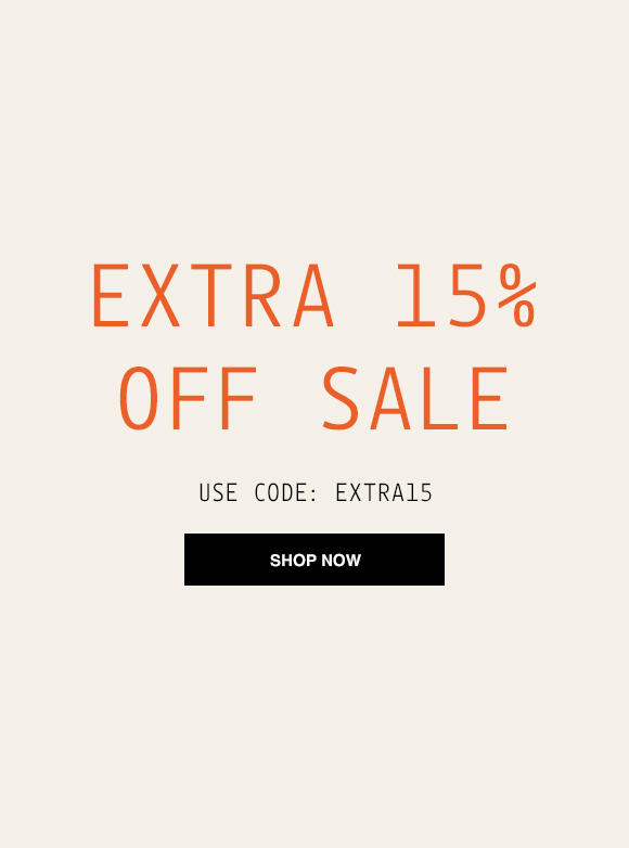 Use code EXTRA15 to save an Extra 15% off SALE styles