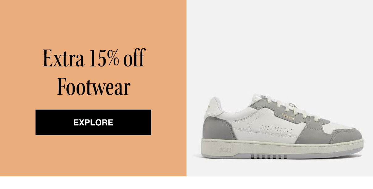Extra 15% off footwear