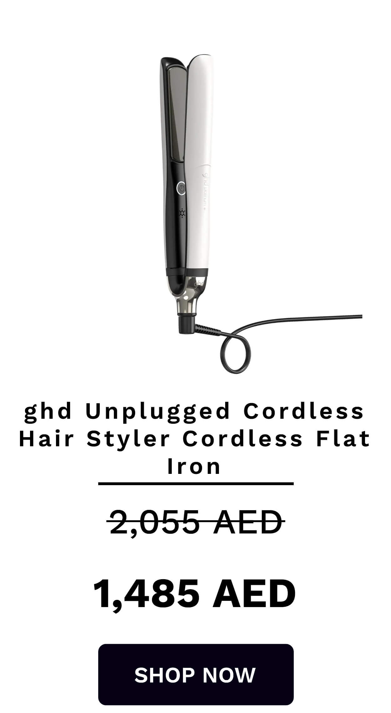 ghd Unplugged Cordless Hair Styler Cordless Flat Iron 2,055-AED 1,485 AED SHOP NOW 