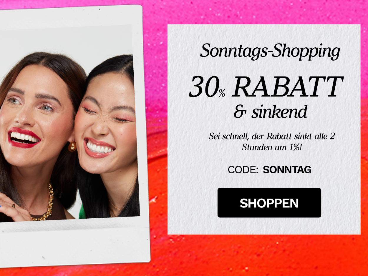 30% rabatt und sinkend alle 2 stunden um 1% code: sonntag