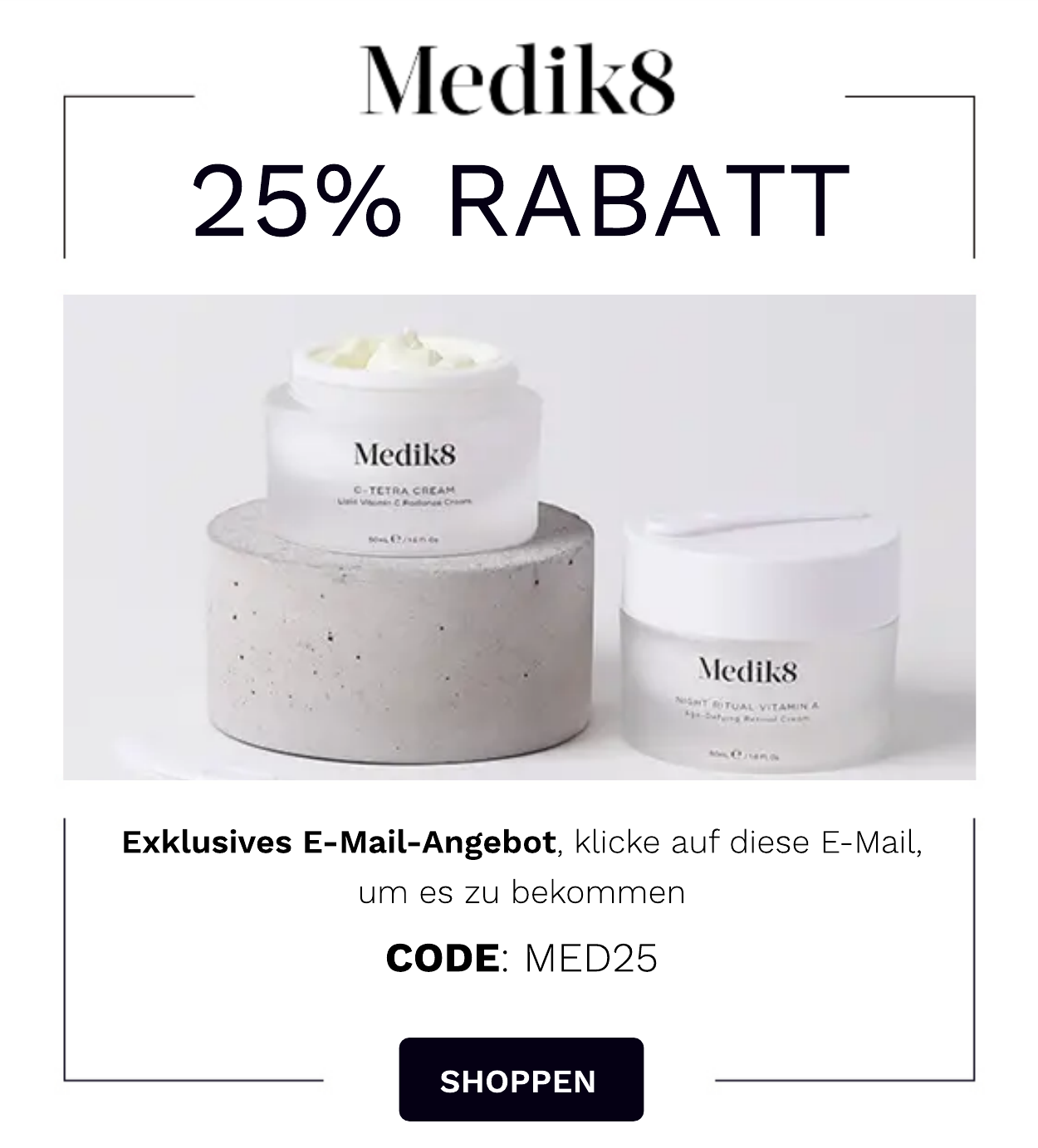 MEDIK8 25 PROZENT RABATT CODE MED25