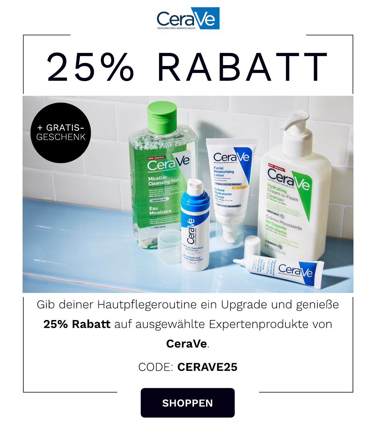 25 RABATT CERAVE CODE CERAVE25
