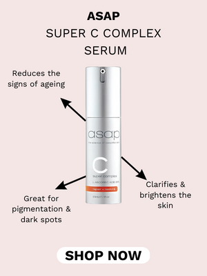 ASAP SUPER C COMPLEX SERUM Reduces the signs of ageing gt cmm.; a Great for - brightens the pigmentation skin dark spots SHOP NOW 