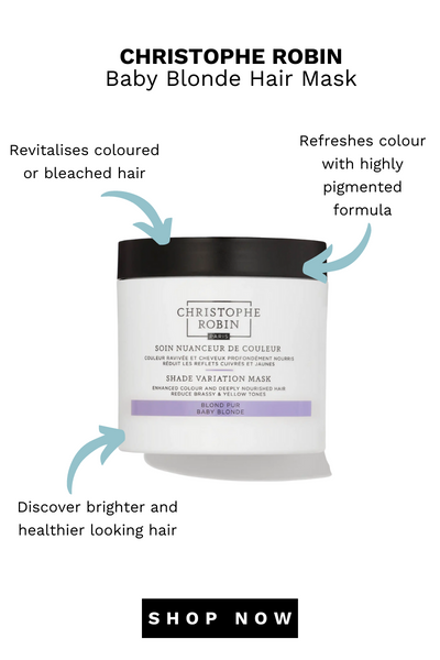 CHRISTOPHE ROBIN Baby Blonde Hair Mask Refreshes colour with highly pigmented formula Revitalises coloured or bleached hair Discover brighter and healthier looking hair 
