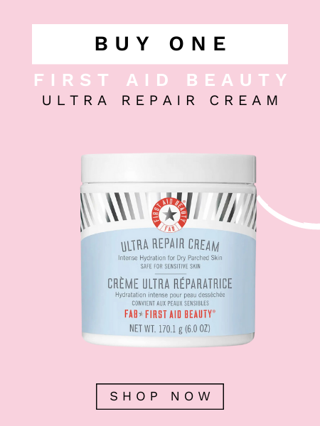 BUY ONE ULTRA REPAIR CREAM eyl LTRA REPAIR CREAN Inerse Hycaton o Dy Pched Sk SUE 10 SEASINE S CREME ULTRA REPARATRI Hdtton renss por peay s CONT AP PEAD SCASBUES FAB FIRST AID BEAUTY NETWT. 170.1 g 60 02 SHOP NOW 