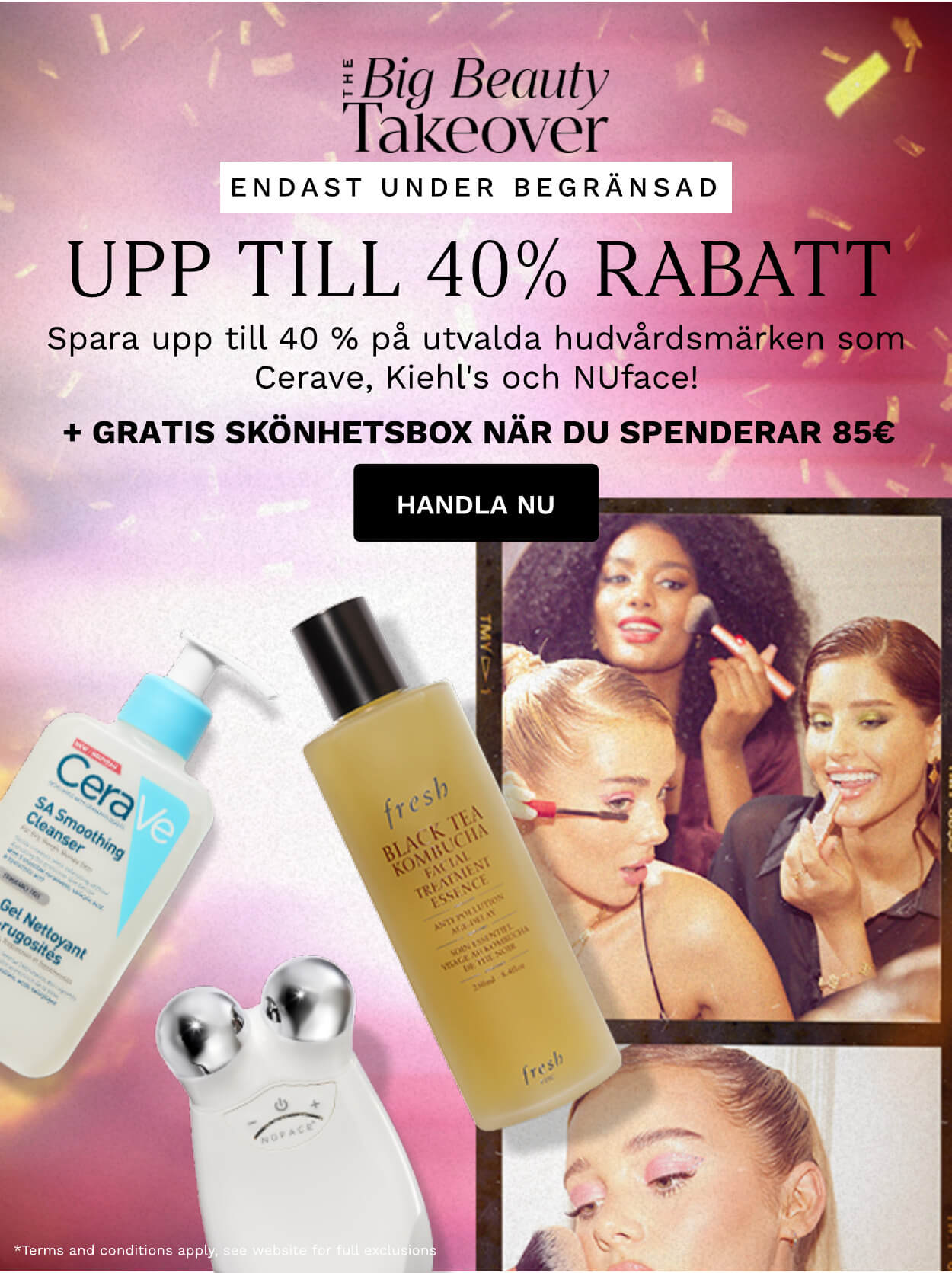 Up to 40% off + free BB when you spend 900 SEK