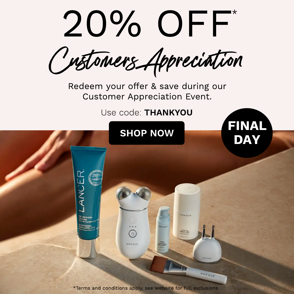 20% off Customer Appreciation Use Code: THANKYOU