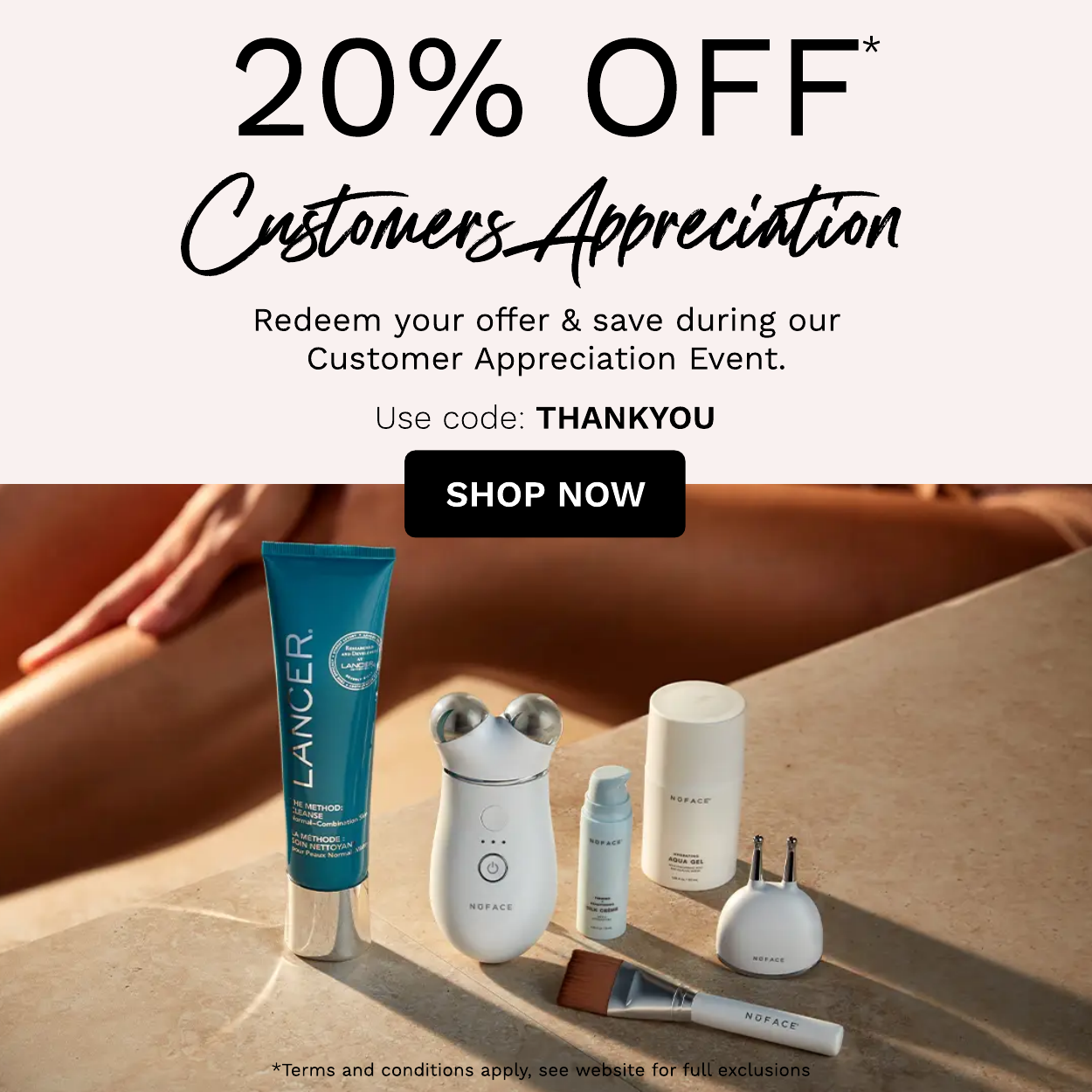 20% OFF Customer Appreciation Use code: THANKYOU