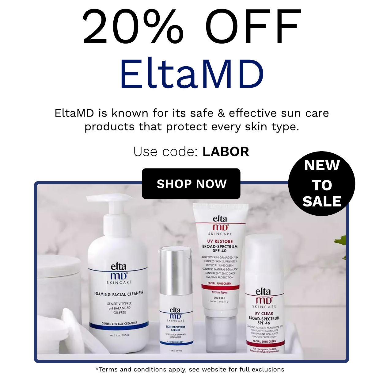 EltaMD 20% off Shop Now