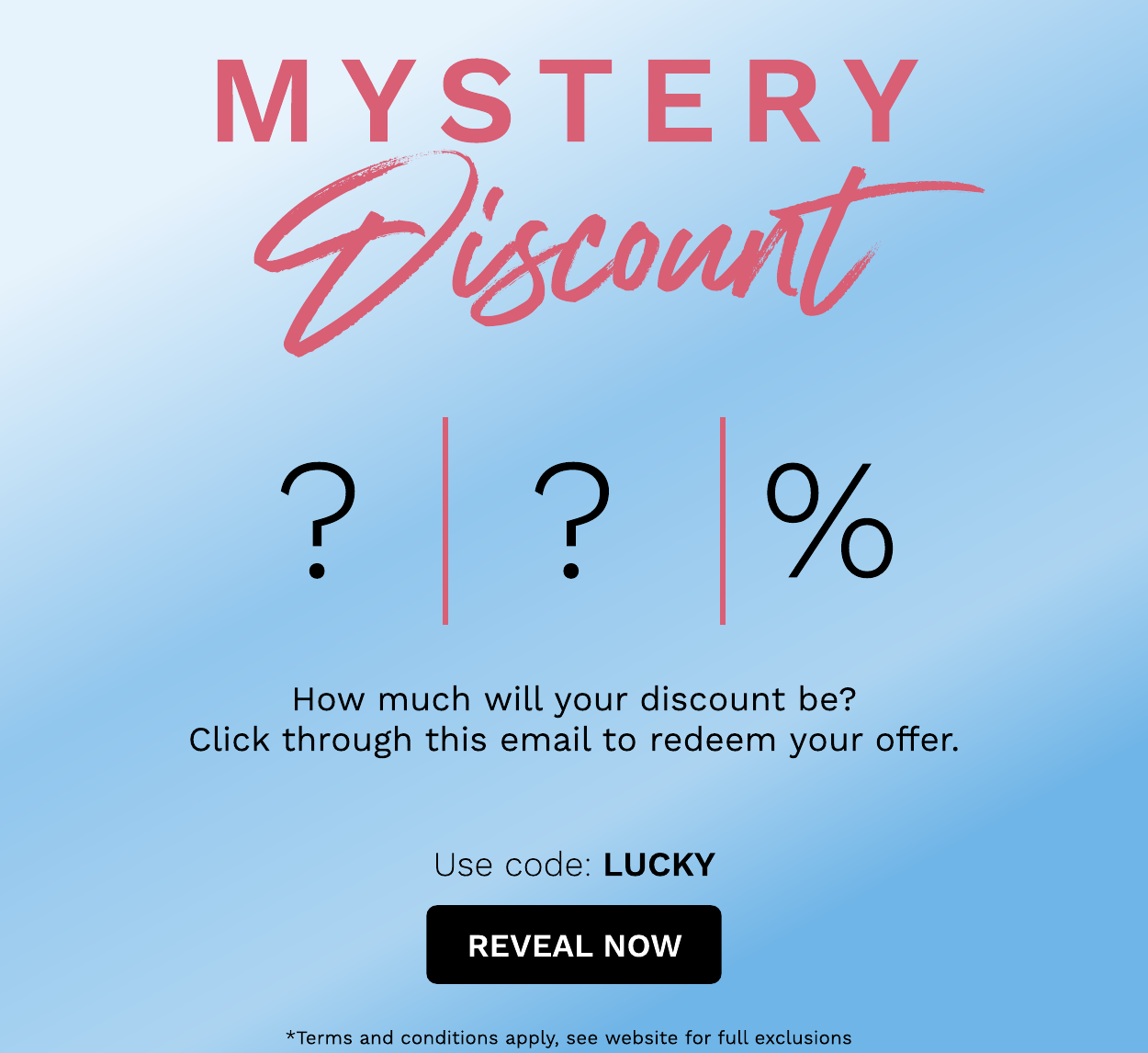 MYSTERY DISCOUNT